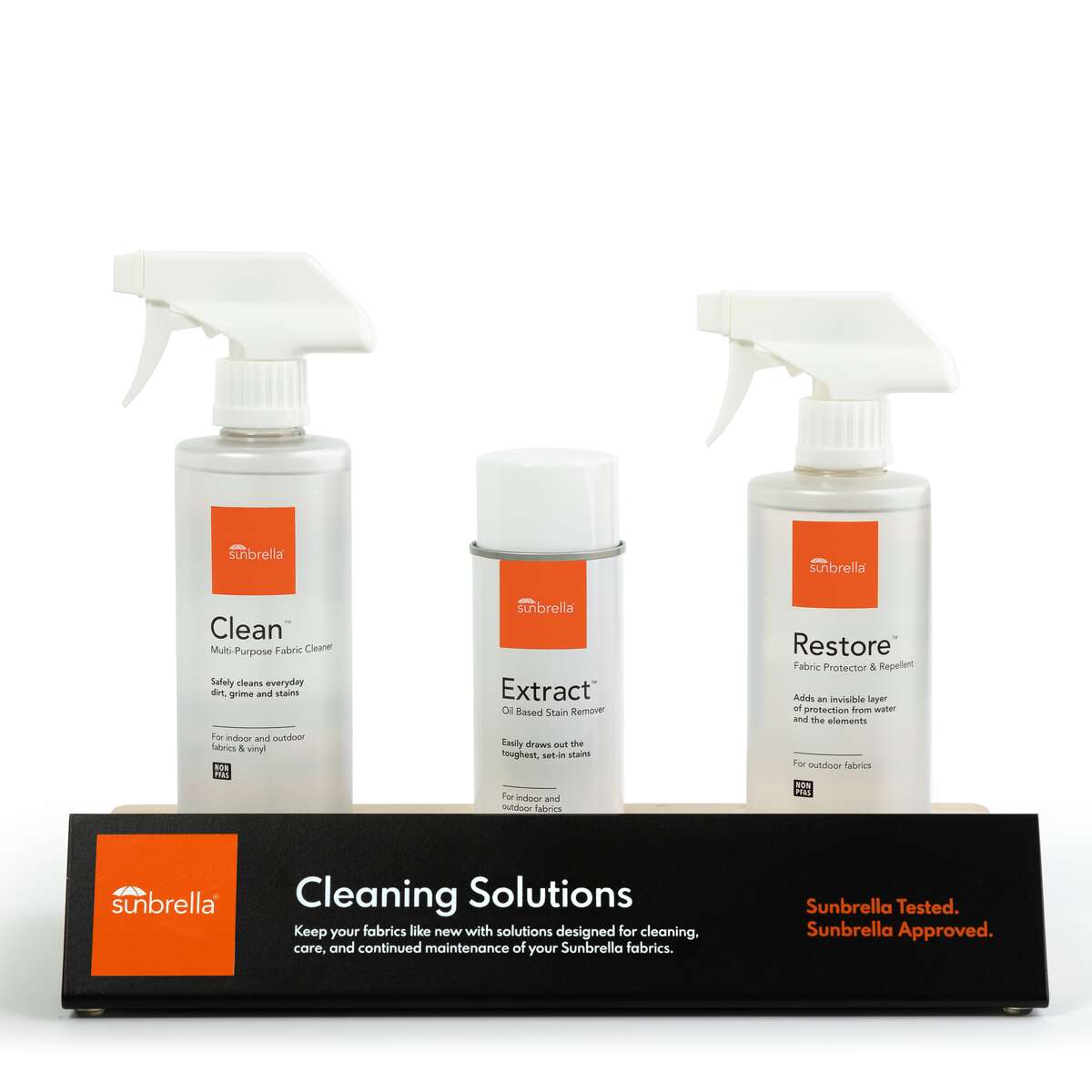 Sunbrella Cleaning Solutions Educational Display