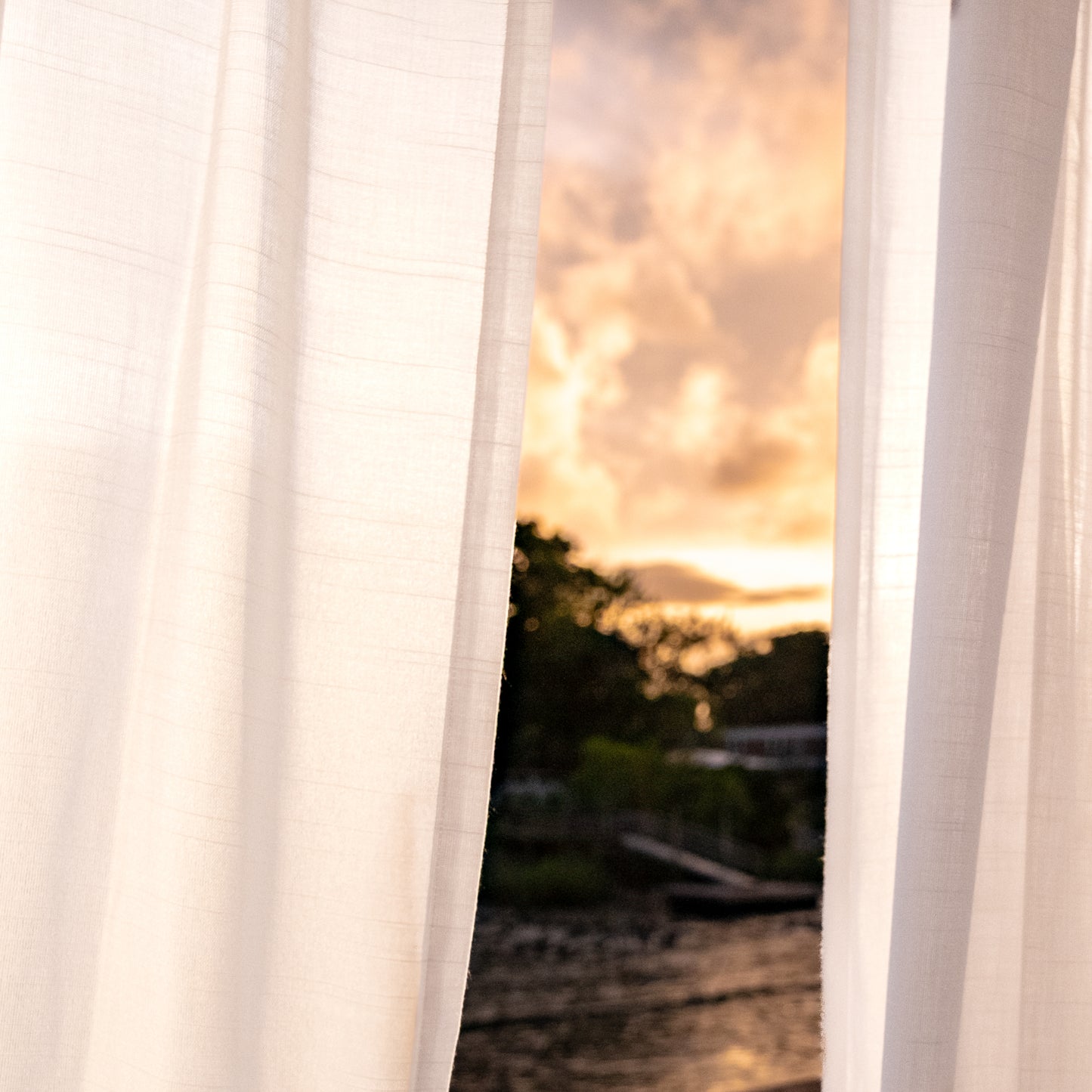 Sunbrella® Lina Indoor/Outdoor Sheer Curtain